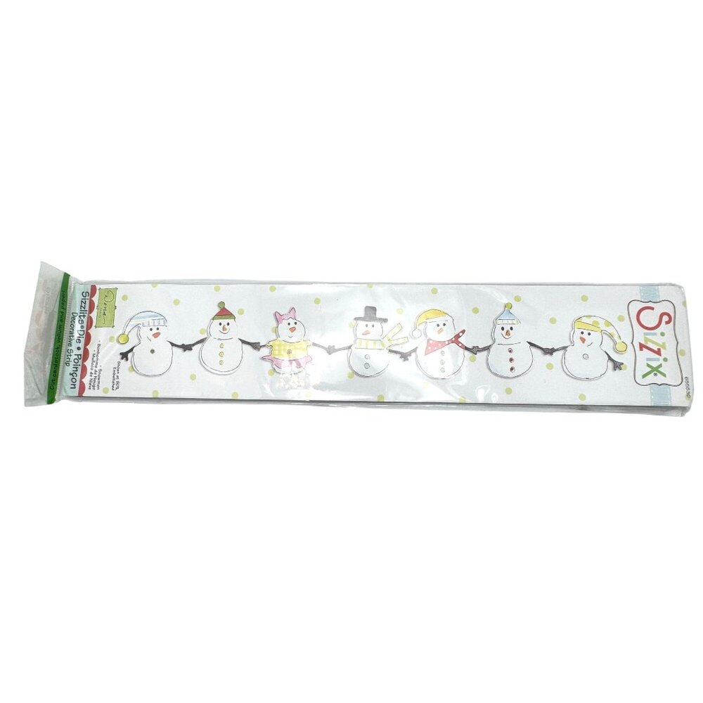 Sizzix Decorative Strip Snowmen Dena Designs For Cardstock & Paper Crafting